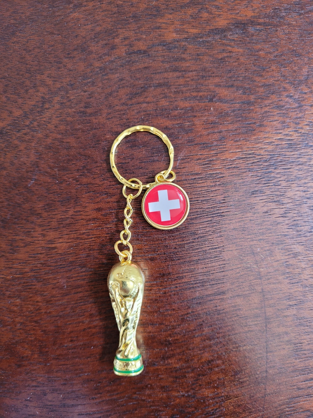 Brand New 2026 Fifa World Cup Trophy Keychain SWITZERLAND Flag
